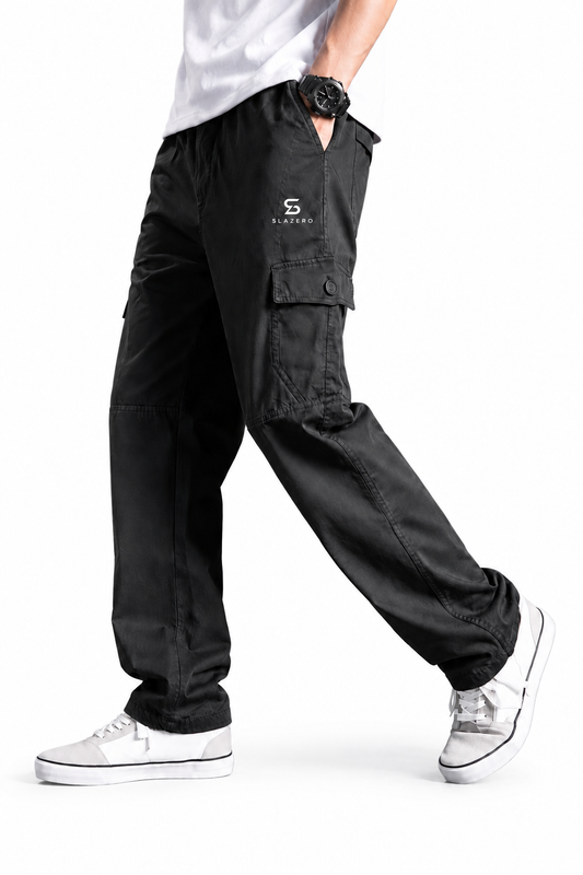 Slaziro Classic Utility Cargo Pants Black